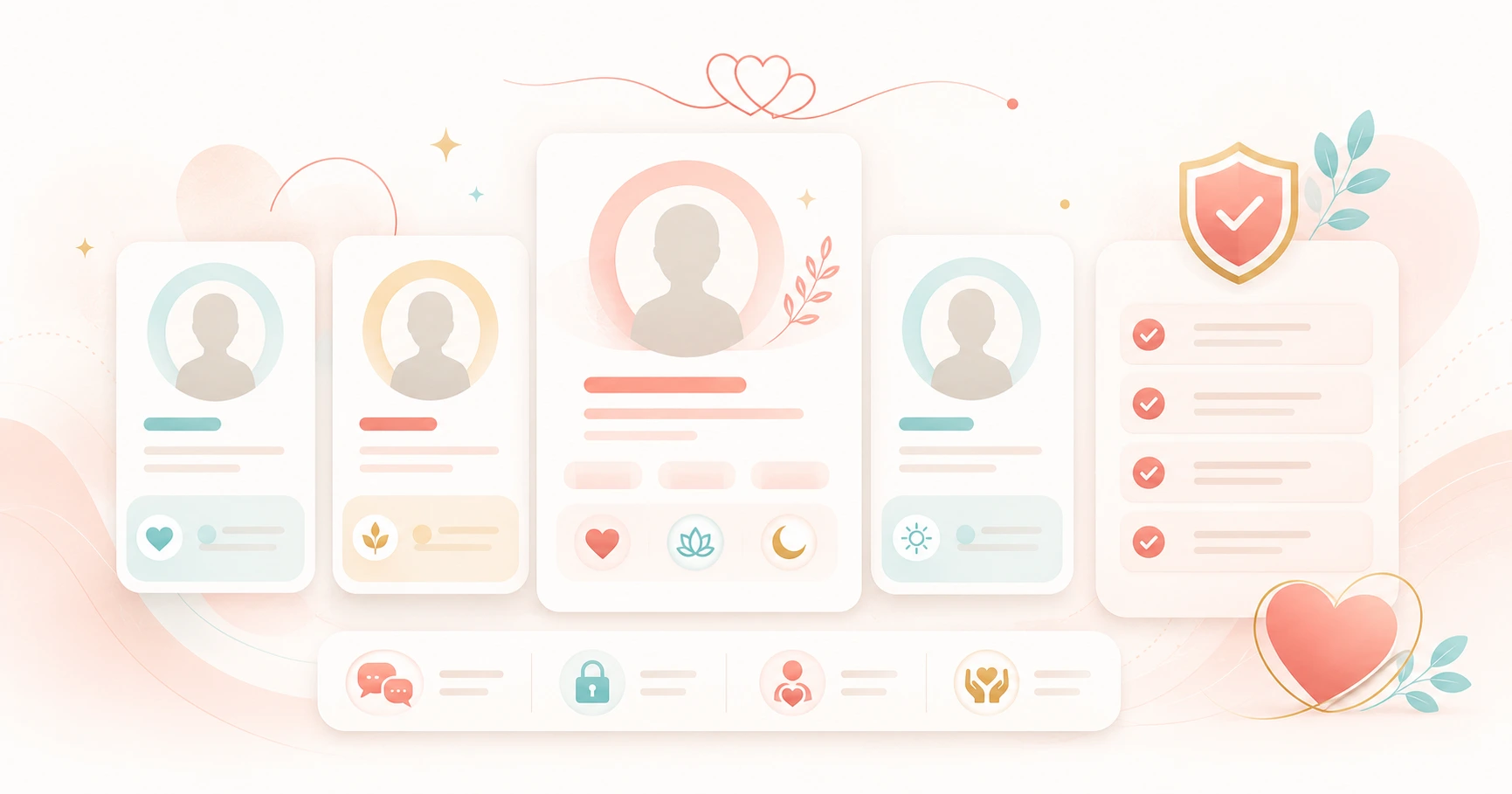 Advisor profile cards and safety checklist for choosing a relationship psychic